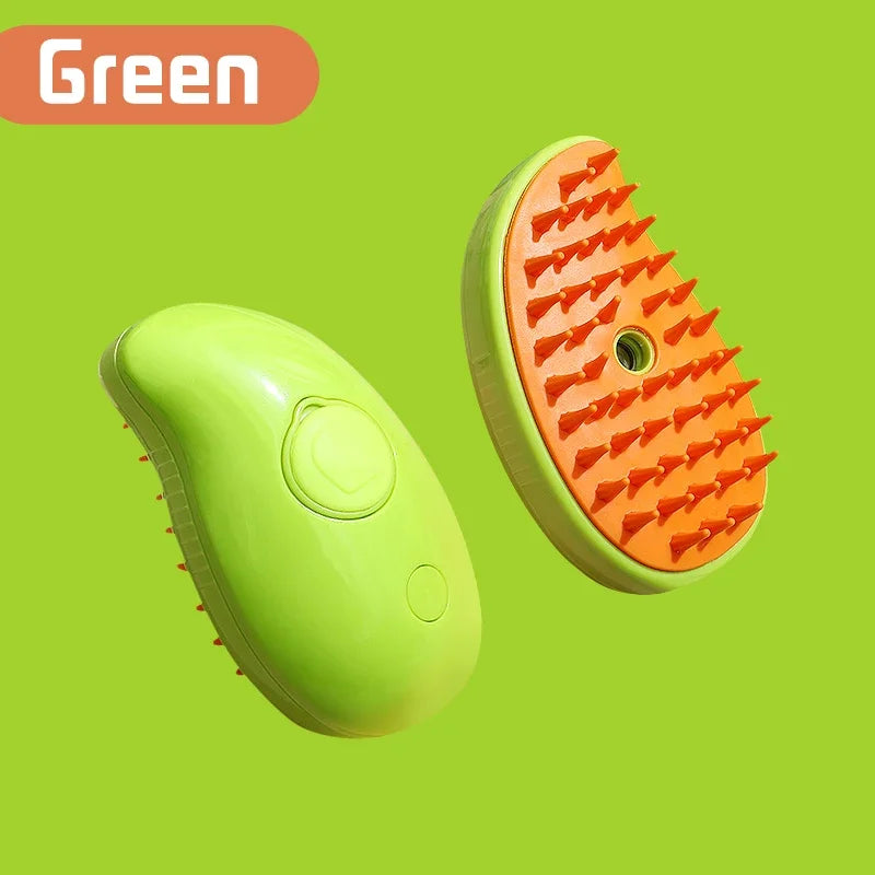 Cat Dog Pet Spray Massage Brush 3 in 1 One Button Steam Spray Folding Rotatable Floating Hair Bath Hair Removal Brush Comb